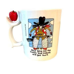 Vintage Jared Lee Studio Spinners Mug Apple Horse Mug Love Treats Humorous Love